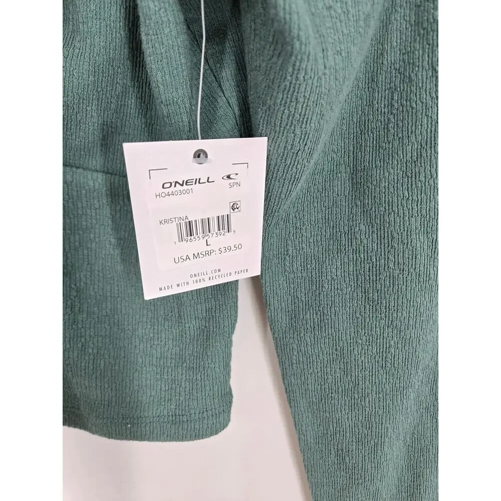 NEW O'Neill Kristina Silver Pine Long Sleeve Center Twist XL